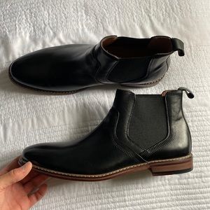 Stacy Adams Mens black Chelsea leather